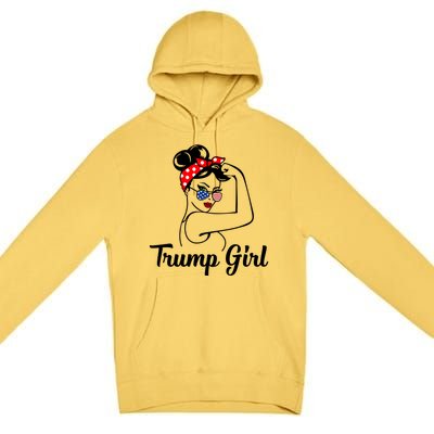 Trump Rosie The Riveter Republican Funny Gift Pro Donald Gift Premium Pullover Hoodie