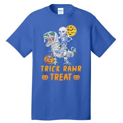 Trick Rawr Treat Dinosaur Trex Halloween Cool Gift Tall T-Shirt