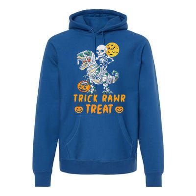 Trick Rawr Treat Dinosaur Trex Halloween Cool Gift Premium Hoodie