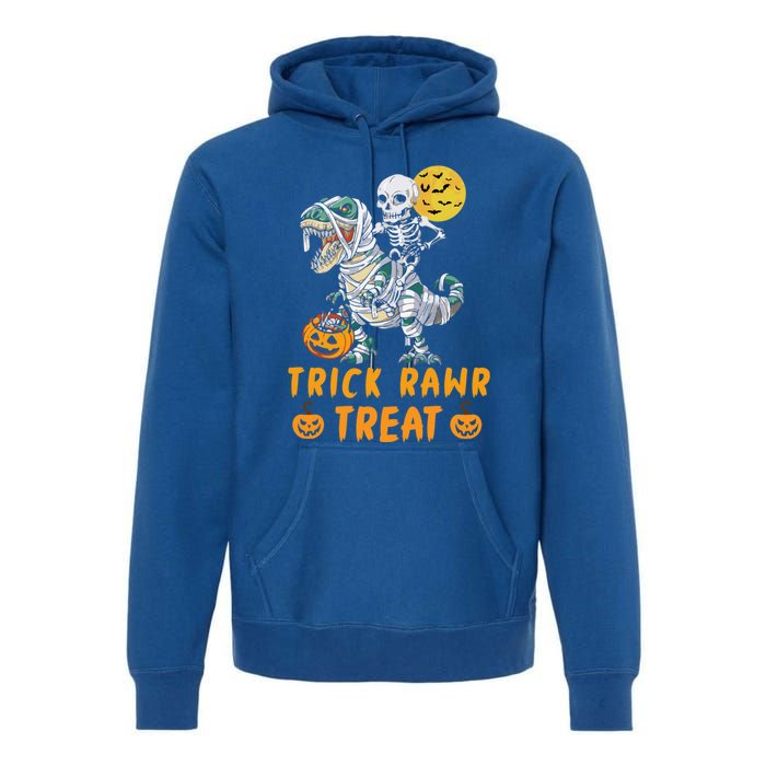 Trick Rawr Treat Dinosaur Trex Halloween Cool Gift Premium Hoodie