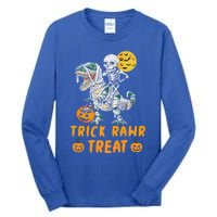 Trick Rawr Treat Dinosaur Trex Halloween Cool Gift Tall Long Sleeve T-Shirt