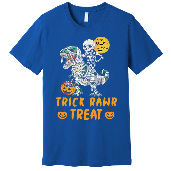 Trick Rawr Treat Dinosaur Trex Halloween Cool Gift Premium T-Shirt