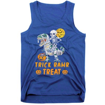 Trick Rawr Treat Dinosaur Trex Halloween Cool Gift Tank Top