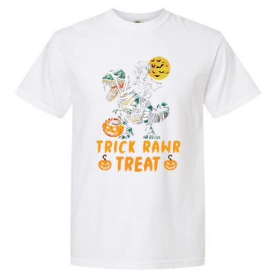 Trick Rawr Treat Dinosaur Trex Halloween Cool Gift Garment-Dyed Heavyweight T-Shirt