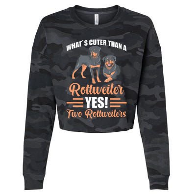 Two Rottweilers Cropped Pullover Crew