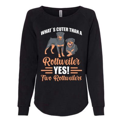 Two Rottweilers Womens California Wash Sweatshirt