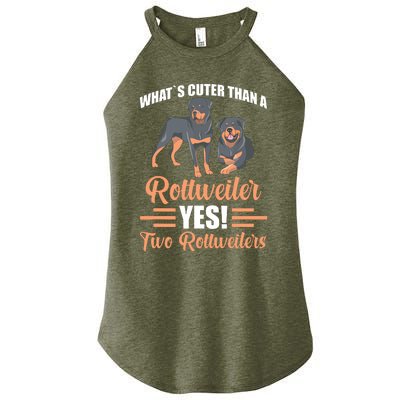 Two Rottweilers Women's Perfect Tri Rocker Tank