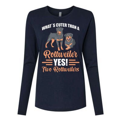 Two Rottweilers Womens Cotton Relaxed Long Sleeve T-Shirt