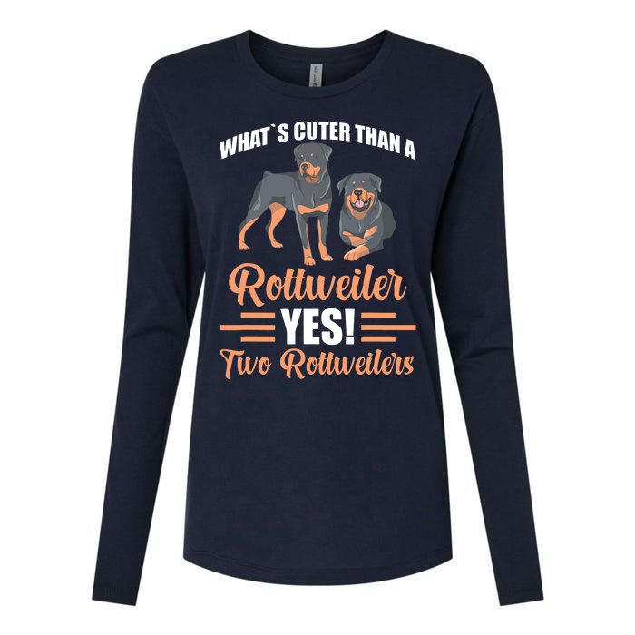 Two Rottweilers Womens Cotton Relaxed Long Sleeve T-Shirt