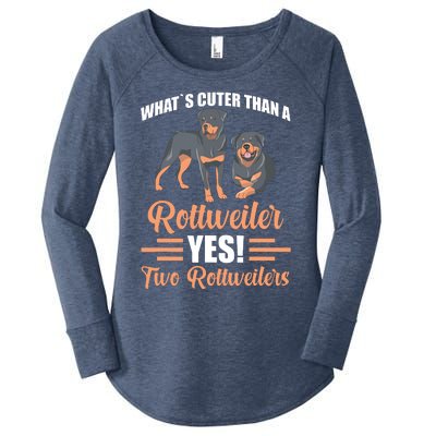 Two Rottweilers Women's Perfect Tri Tunic Long Sleeve Shirt