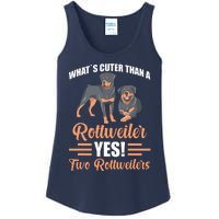 Two Rottweilers Ladies Essential Tank