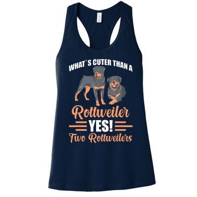 Two Rottweilers Women's Racerback Tank