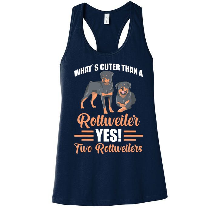 Two Rottweilers Women's Racerback Tank