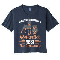 Two Rottweilers Women's Crop Top Tee