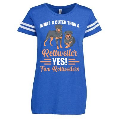 Two Rottweilers Enza Ladies Jersey Football T-Shirt