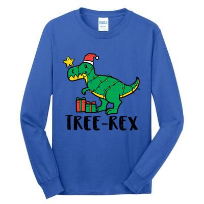 Tree Rex Trex Dino Funny Xmas Boy Christmas Toddler Gift Tall Long Sleeve T-Shirt