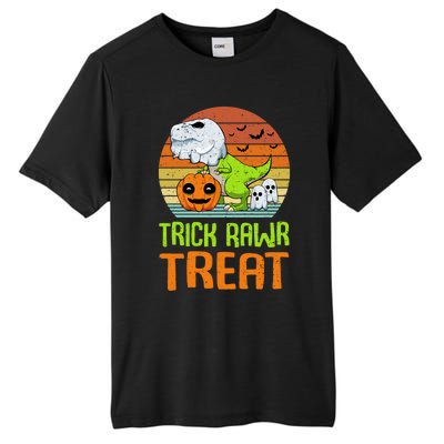 Trick Rawr Treat Funny Dinosaur TRex Halloween Costume Gift Tall Fusion ChromaSoft Performance T-Shirt