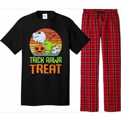 Trick Rawr Treat Funny Dinosaur TRex Halloween Costume Gift Pajama Set