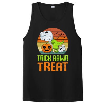 Trick Rawr Treat Funny Dinosaur TRex Halloween Costume Gift PosiCharge Competitor Tank