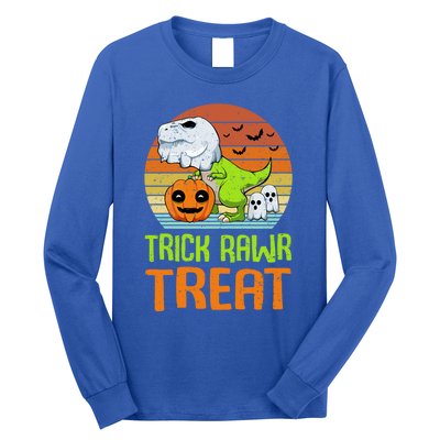 Trick Rawr Treat Funny Dinosaur TRex Halloween Costume Gift Long Sleeve Shirt