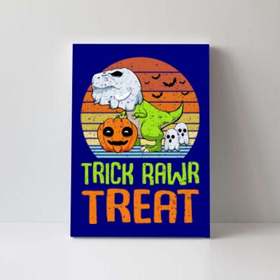 Trick Rawr Treat Funny Dinosaur TRex Halloween Costume Gift Canvas