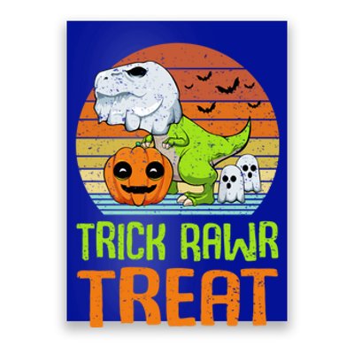 Trick Rawr Treat Funny Dinosaur TRex Halloween Costume Gift Poster