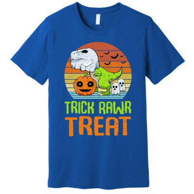 Trick Rawr Treat Funny Dinosaur TRex Halloween Costume Gift Premium T-Shirt