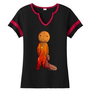 Sam Treat Or Trick Halloween Ladies Halftime Notch Neck Tee