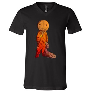 Sam Treat Or Trick Halloween V-Neck T-Shirt