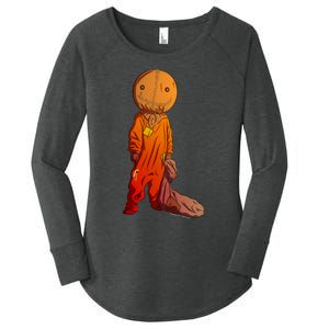 Sam Treat Or Trick Halloween Women's Perfect Tri Tunic Long Sleeve Shirt