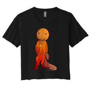 Sam Treat Or Trick Halloween Women's Crop Top Tee