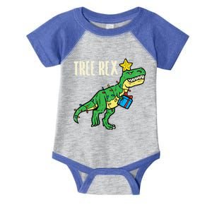 Tree Rex Trex Dino Funny Xmas Toddler Boys Christmas Cool Gift Infant Baby Jersey Bodysuit