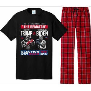 The Rematch The Don And Crooked Joe Pro Trump 2024 Funny Pajama Set