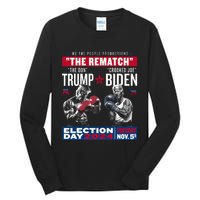 The Rematch The Don And Crooked Joe Pro Trump 2024 Funny Tall Long Sleeve T-Shirt