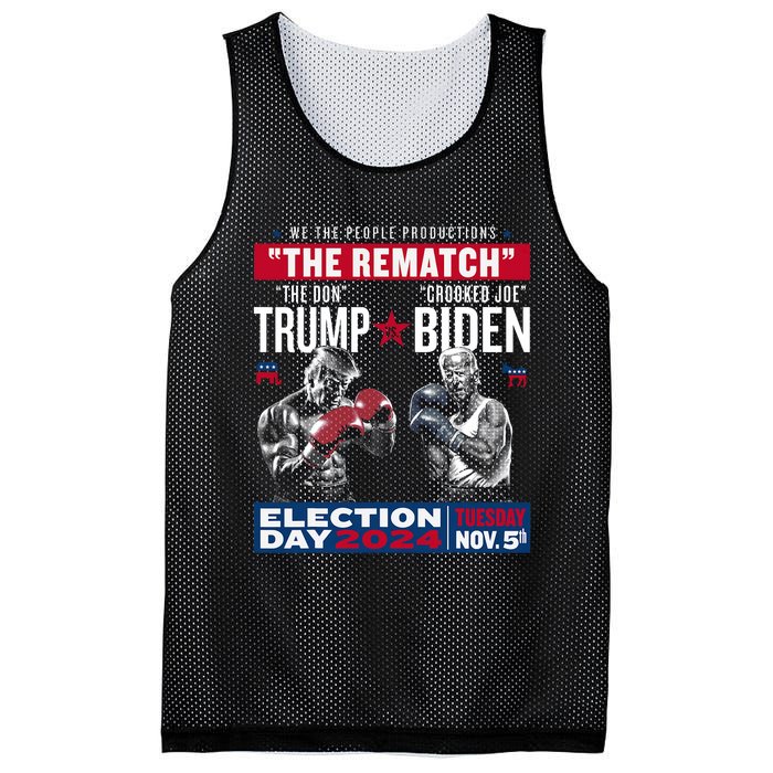 The Rematch The Don And Crooked Joe Pro Trump 2024 Funny Mesh Reversible Basketball Jersey Tank