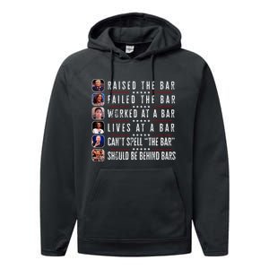 Trump Raised The Bar Harris Failed Funny Trump Politicians Performance Fleece Hoodie