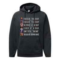 Trump Raised The Bar Harris Failed Funny Trump Politicians Performance Fleece Hoodie