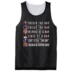 Trump Raised The Bar Harris Failed Funny Trump Politicians Mesh Reversible Basketball Jersey Tank