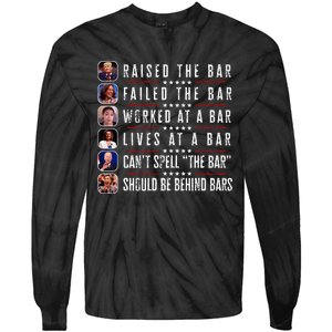 Trump Raised The Bar Harris Failed Funny Trump Politicians Tie-Dye Long Sleeve Shirt