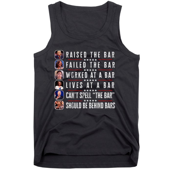 Trump Raised The Bar Harris Failed Funny Trump Politicians Tank Top