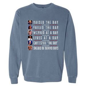 Trump Raised The Bar Harris Failed Funny Trump Politicians Garment-Dyed Sweatshirt