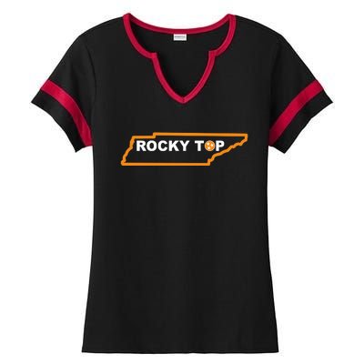 Tennessee Rocky Top TN Rocky Top Volunteer State Vintage Ladies Halftime Notch Neck Tee