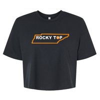 Tennessee Rocky Top TN Rocky Top Volunteer State Vintage Bella+Canvas Jersey Crop Tee