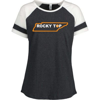 Tennessee Rocky Top TN Rocky Top Volunteer State Vintage Enza Ladies Jersey Colorblock Tee