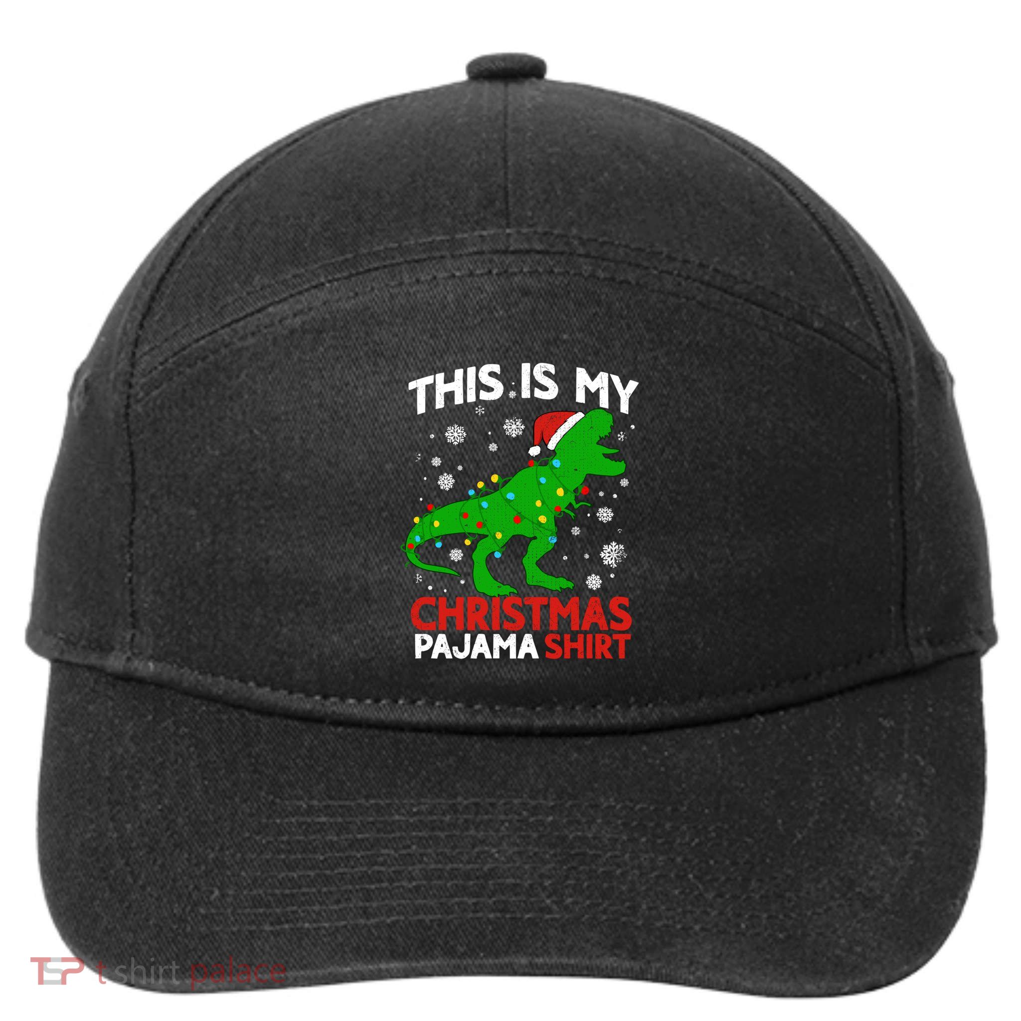 Tree Rex This Is My Christmas Pajama Gift 7-Panel Snapback Hat