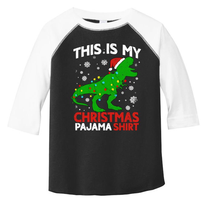 Tree Rex This Is My Christmas Pajama Gift Toddler Fine Jersey T-Shirt