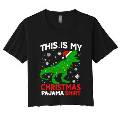 Tree Rex This Is My Christmas Pajama Gift Crop Top