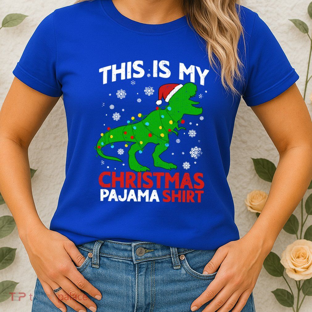 Tree Rex This Is My Christmas Pajama Gift Womens T-Shirt