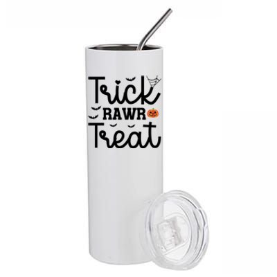 Trick Rawr Treat Halloween Great Gift Stainless Steel Tumbler