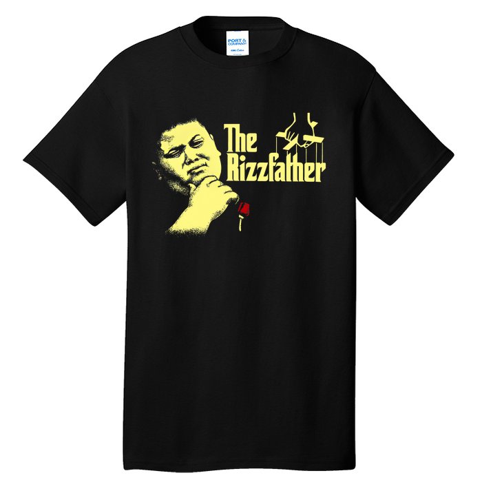 The Rizzfather The Rizzler Godfather Funny Meme Tall T-Shirt